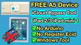 iPad 2,3 iPad mini 1 iCloud Bypass FREE A5 Bypass Tool No Need Arduino