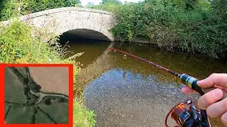 Google Earth Fishing Challenge - TINY STREAM lure fishing