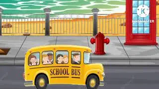 Moving School Bus Green screen