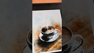 Watercolor cup of coffee. ☕️ #procreate #digitalwatercolor