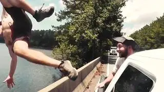 Jumping Off a Moving Truck!