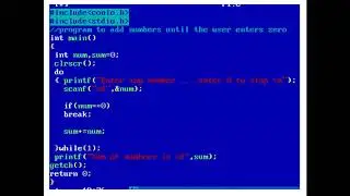 Program to add numbers until the user enters zero using infinite do while loop