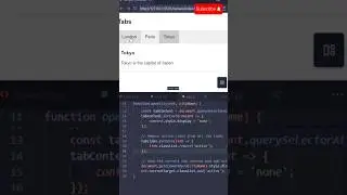 🔥CREATE an INTERACTIVE Tab Menu using pure CSS & Javascript🔥