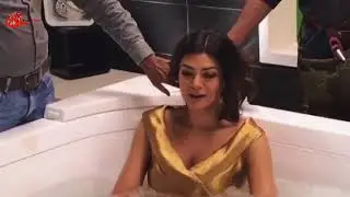 sushmithasen in bathtub shooting spot