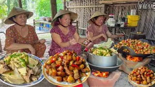 Thịt Kho Trứng Cút, Sườn Heo Hầm Măng | Bữa Cơm Gia Đình Gợi Nhớ Quê Nhà || Braised meat with eggs