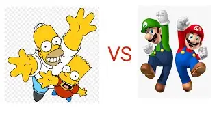 mugen homer simpson & bart simpson vs mario & luigi