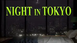 🎧 Spend the Night in TOKYO  | EPIC Thunderstorm & Heavy Rain | Luxury Apartment Rainstorm