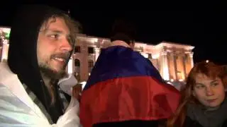 Крым. Референдум. Жители Симферополя празднуют