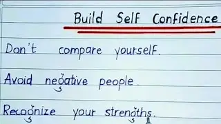Build self Confidence | How to build self confidence #howto #build #selfconfidence