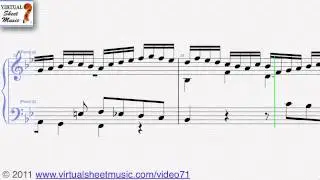 Johann Sebastian Bach's, Fugue in G minor BWV 578 piano solo sheet music - Video Score