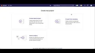 How to create a sample project in Gitlab