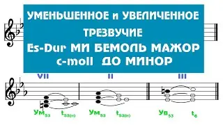 Построение Ум53 / Ув53  -  Es-Dur ---- c-moll