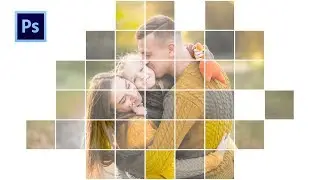 Square Photo effect Photoshop tutorial photoshop pixel