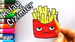 Easy Drawings - Cute Potato Chips Drawing | Paint and Draw Step by Step