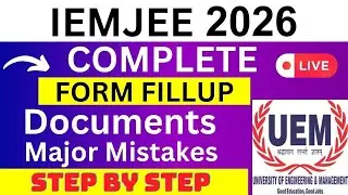 IEMJEE 2024 Application Form - IEMJEE Registration 2024| How To Fill IEMJEE 2024 Application Form