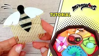 DIY Новый Леди Баг и Супер-кот | Как сделать ПЧЕЛИНЫЙ Чудо-жук - корона пчелы расческа DIY
