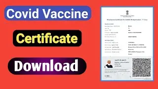 Covid Vaccination certificate Download #covid19 #covidcertificate