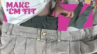 Quick Fix: How to Adjust Trouser Waistbands Without Removing It! *completely*