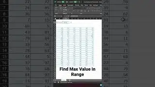 Find Maximum Value in Excel Range 