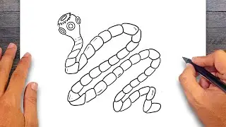 How to draw Tape Worm - Annelids Drawing
