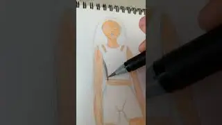 Рисую моделей🌿в этот раз летняя✨#shortvideo#art🪐
