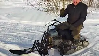 Самодельный гусеничный снегоход