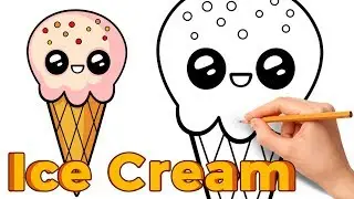 How to Draw Cartoon Ice Cream Cone