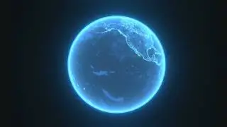 Hologram Planet Earth Sci Fi 3D Model 8k Textures