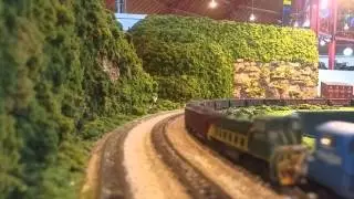 Conrail Pups Pulling Coal on the BANTRAK Layout