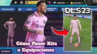 ✅ Como Colocar los Kits Y Escudo Del Inter de Miami de Messi 2023-2024 para  DLS 23