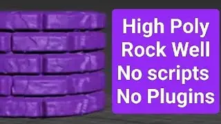 High Poly Rock Well In 3ds Max without scripts or plugins | marble map 
