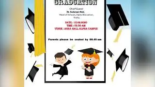 Alpha Beginnings Graduation Day Inviitation