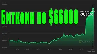 Цена биткоина превысила $66000
