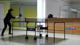 Тренировка по настольному теннису