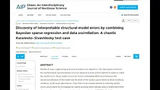Discovering Interpretable Model Errors:  Bayesian Sparse Regression + Data Assimilation | SIAM MDS22