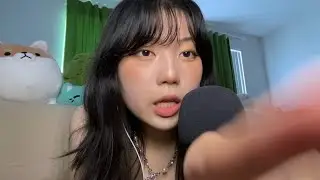 asmr mouth sounds with a little bit of hand movements