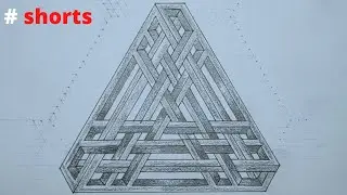 Incredible impossible isometric #4 - optical illusion #shorts