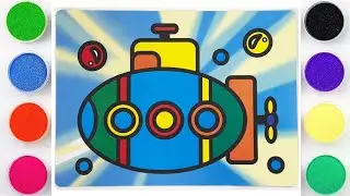 Sand Painting Submarine #sandpainting