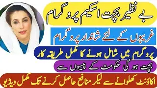 Benazir Income Bachat Program 2023 _2024 | Benazir Bachat Account Program start |