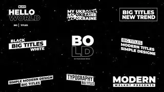 After Effects Template | Big Titles | After Effects