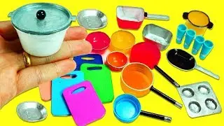 10 DIY Miniatures Kitchen / Cooking  Stuff  #1- Each in less than 1 minute - simplekidscrafts