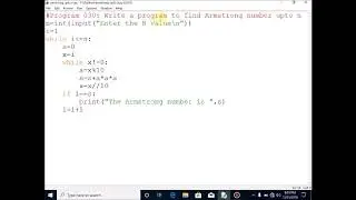 Write a program to find Armstrong number up to n