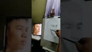 Cara melukis wajah orang Dewasa(Drawing young Man with Pencil) #drawing