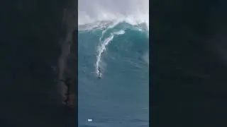 JAWS (12 YEARS OLD) BABY STEVE ON A MASSIVE WAVE - STEVE ROBERSON #Shorts