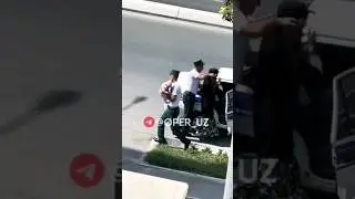 Police kiked a woman with a child (militsiya xodimi ayolni tepib mashinaga tiqdi) (полицейский пнул)