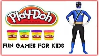Power Ranger (Blue)  - Play Doh Power Rangers - Play Dough Surprise