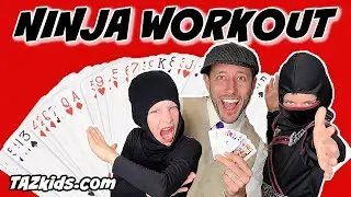 NINJA CARD GAME WORKOUT FOR KIDS | TAZ Kids Fitness