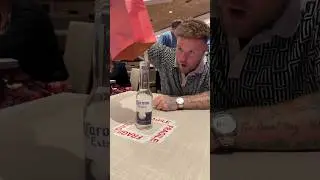 The bottle went through the table 🤯 #shorts