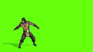 anime, green screen mortal kombat, scorpian, chroma key effects digital video footage