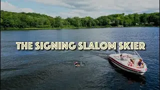 The Signing Slalom Skier